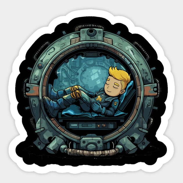 Vault Boy Sleeping Sticker by Vlaa